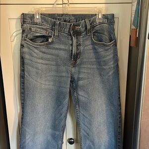 Men's Light Blue Straight Jeans